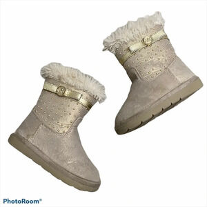 Michael Michael Kors Girl's Grace Tiff Gold Boots